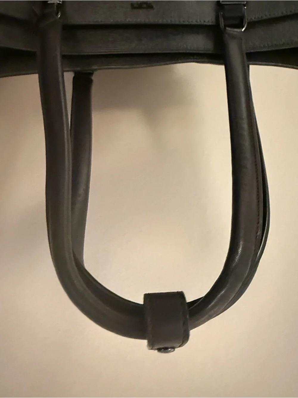 Tumi Dark Brown/Gray Tote Bag with Leather Trim